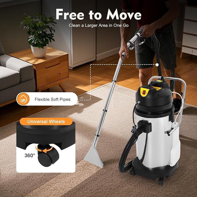 DYRABREST 40L Commercial Carpet Cleaning Machine 3 in 1 Upholstery Cleaner - Image 3