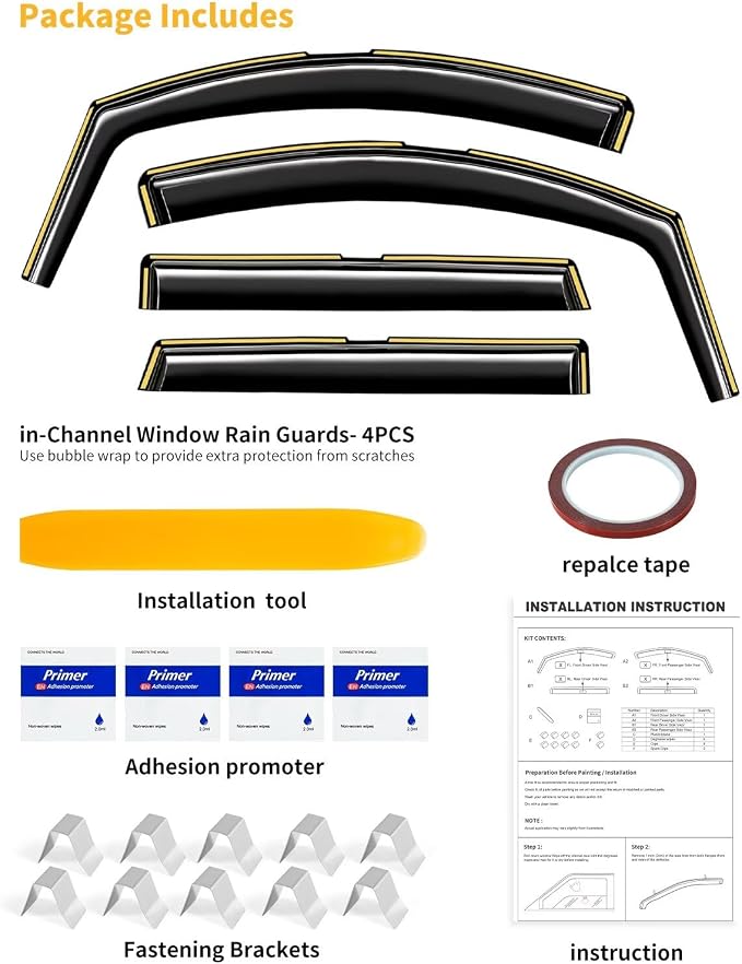 in-Channel Window Rain Guards Fit - Image 9