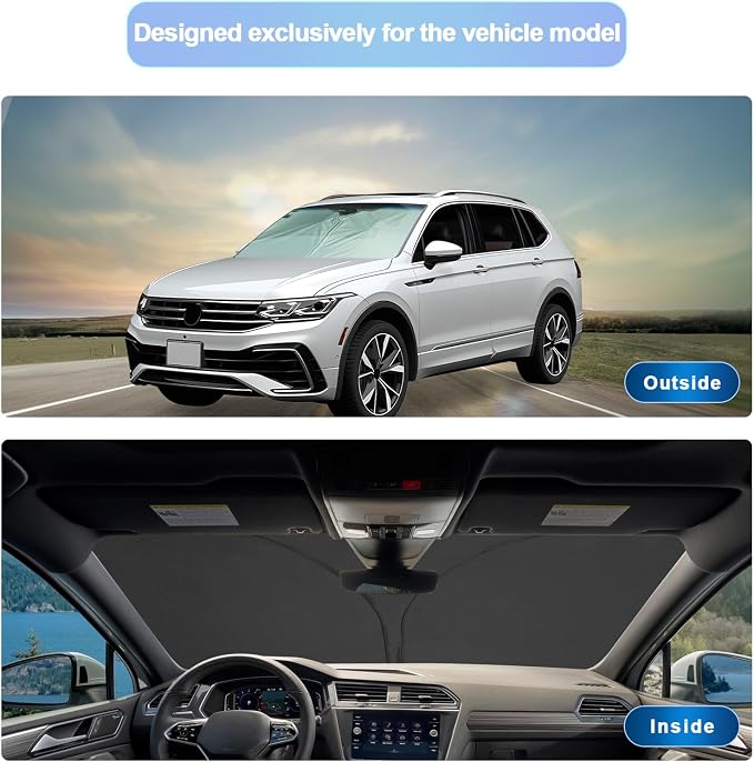 SXCY Foldable Sun Shield for 2018-2024 Volkswagen Tiguan Sunshade - Image 2