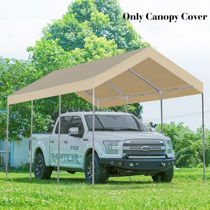 Rutile 10'x20' Carport Canopy ONLY Tent Garage Replacement Top Tarp Car Shelter - Image 7