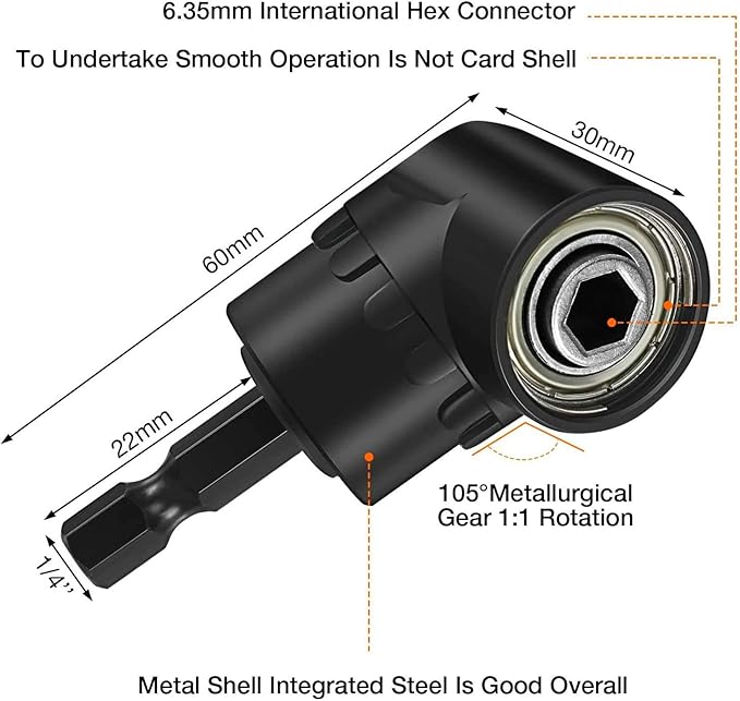 17pcs Flexible Drill Bit Extension, Include 3pcs Impact Socket Adapter 2pcs Hex - Image 7