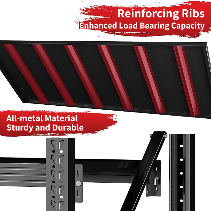 5000LBS Garage Shelving 59" W Garage Shelving Heavy Duty 4-Tier Metal Storage - Image 6