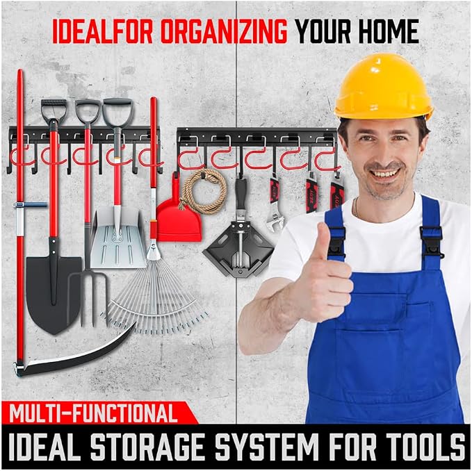 68" All Metal Garden Tool Organizer - Image 7