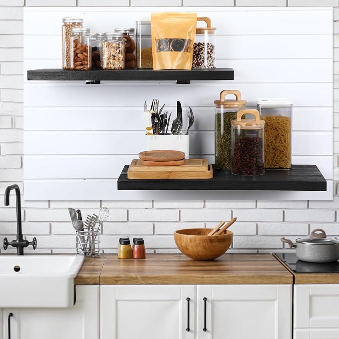 4 Pack Wooden Slatwall Shelf - Image 6
