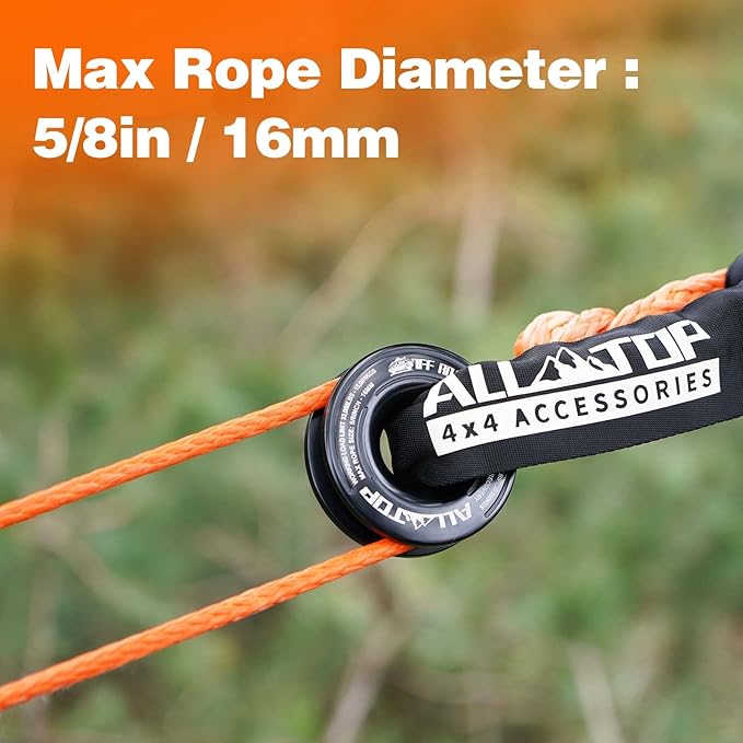 ALL-TOP Recovery Ring 66000 LBS Winch Snatch Towing Ring, Tackle Pulley System - Image 4
