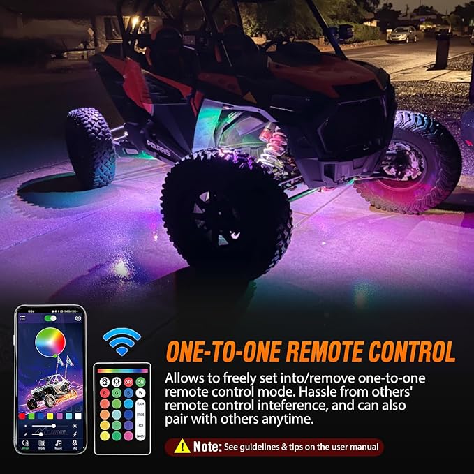 Nilight RGB LED Rock Lights Kit 12 Pods Underglow Multicolor Neon Pod - Image 6