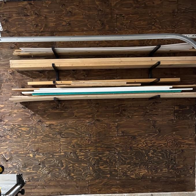 ​Lumber Storage Rack Metal Shelf Brackets, Sturdy Multipurpose Racking - Image 4