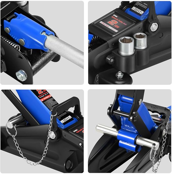 DNA MOTORING Floor Jack with Socket and Lock, Low Profile Hydraulic Trolley Jack - Image 7