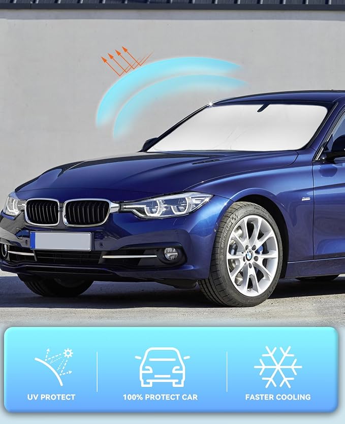 Windshield Sun Shade for BMW 2013-2018 3 Series/F30/F31/F80/M3 Sun Shield - Image 5
