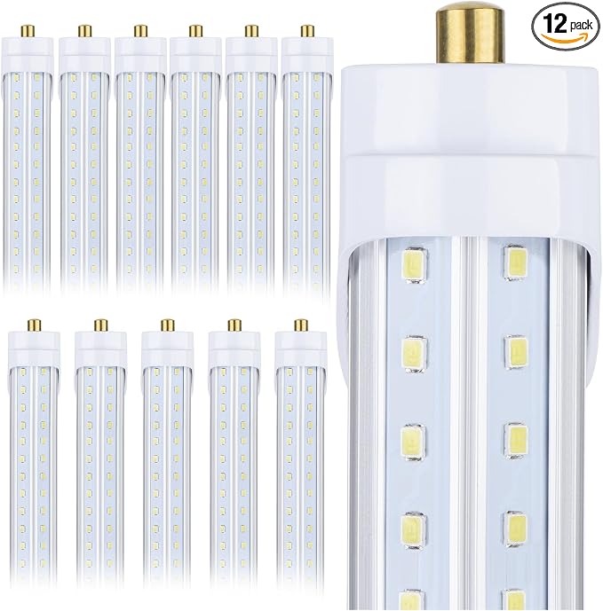 12 Pack, T8/T10/T12 8FT LED Tube Light, Single Pin FA8 Base, 100W 6000LM 6000K by DOUYIDOUBEST-LEDLIGHTING