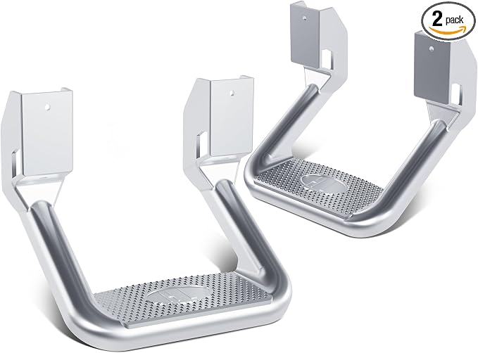 Kojem 2Pcs Silvery Aluminum Universal Side Step Compatible by KOJEM