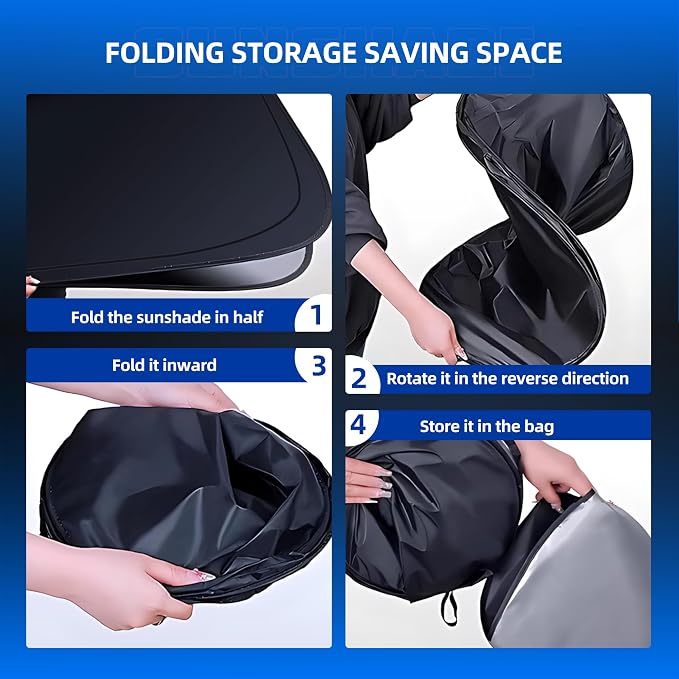 Windshield Sun Shade for Ni-ss-an Frontier 2022-2025 2026 Foldable Sunshade - Image 6