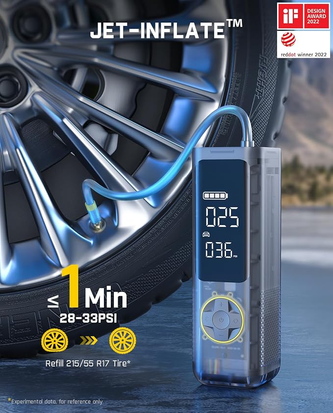 Fanttik X8 APEX Tire Inflator Portable Air Compressor, 1 Min Fast Inflation - Image 2