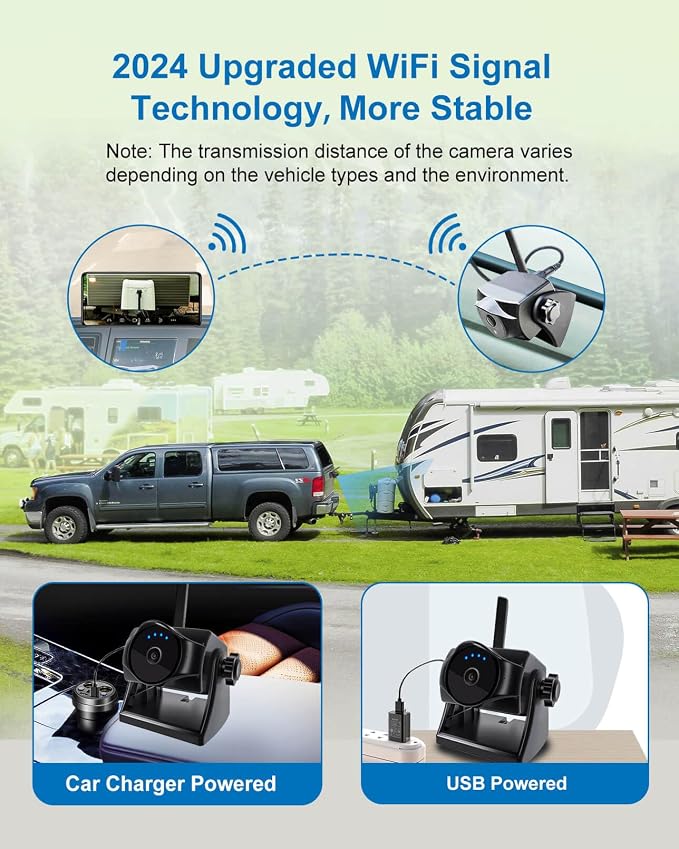 1080P Magnetic Wireless Backup Camera, WiFi Hitch Camera - Image 4