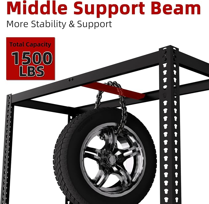 35.5" W x 16" D x 71" H Adjustable Garage Storage Shelves - Image 4