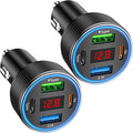 USB C Car Charger, 78W 4 Port Car Phone Charger Adapter Fast Charging, Dual USB by HOME