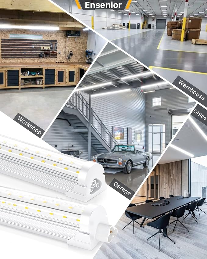 Ensenior 10 Pack 4 FT Led Shop Lights, 5000K Daylight, 5000LM Super Bright - Image 7