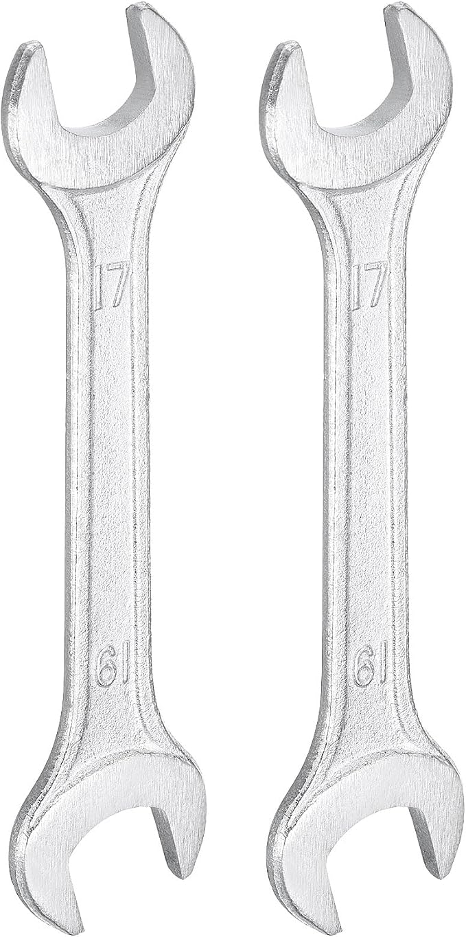 HARFINGTON 2pcs Double Open End Wrench 17mm x 19mm Metric 15 Degree Offset by HARFINGTON