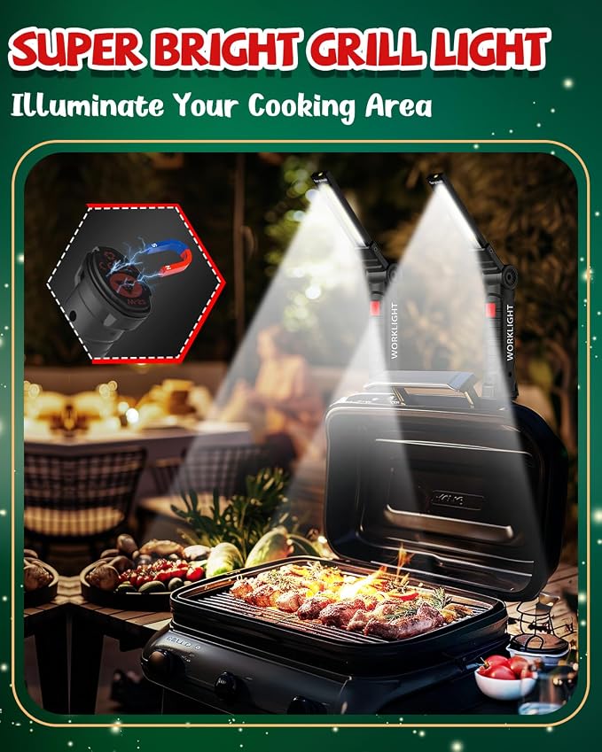 Coquimbo Tool Gifts for Men Dad Him Husband, Rechargeable LED Work Light BBQ - Image 4