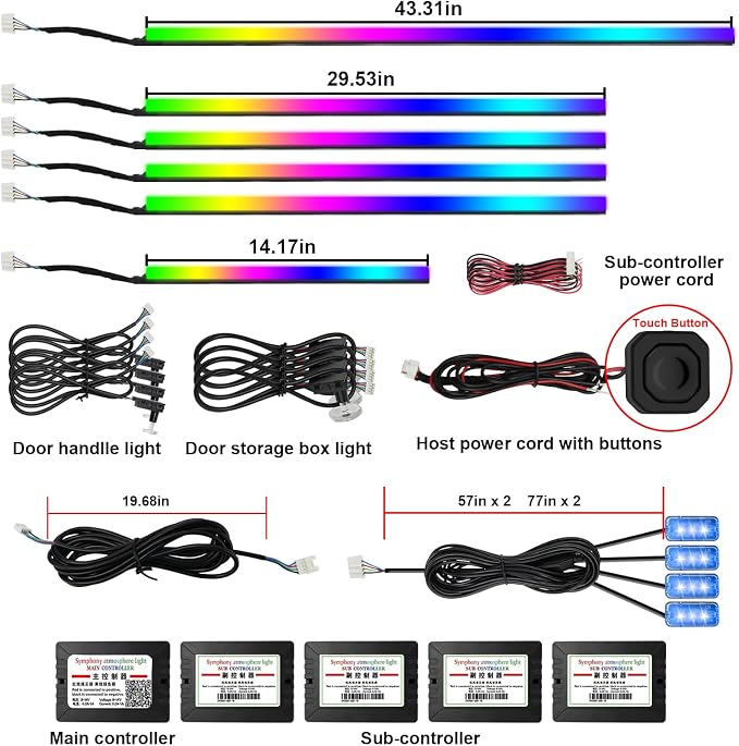 Acrylic Interior Car LED Strip Light, Car Neon Light - Image 6