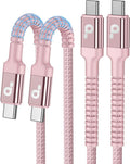 USBC Cable 10FT, Nylon Braided USB C to USB C iPhone Charger Cord Compatible by PRAKIE