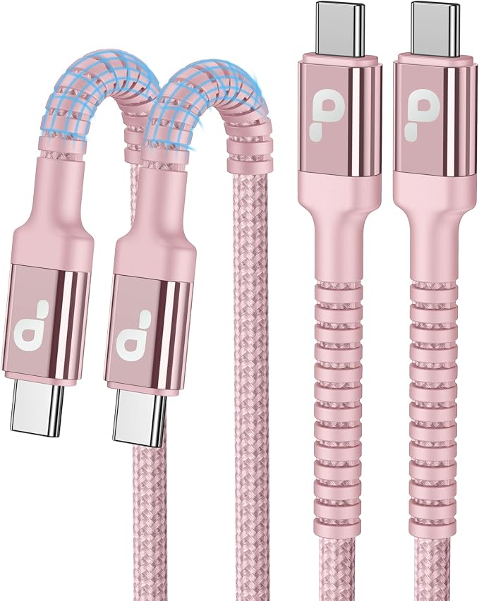 USBC Cable 10FT, Nylon Braided USB C to USB C iPhone Charger Cord Compatible by PRAKIE