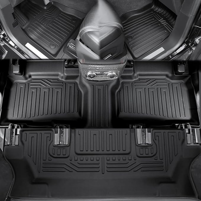 Floor Mats for 2025 2020-2024 Ford Explorer, All Weather TPE Floor Mat Cargo Mat - Image 2