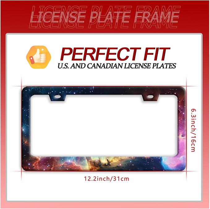 Beautiful Galaxy License Plate Frame Funny Universe License Plate Frames - Image 7