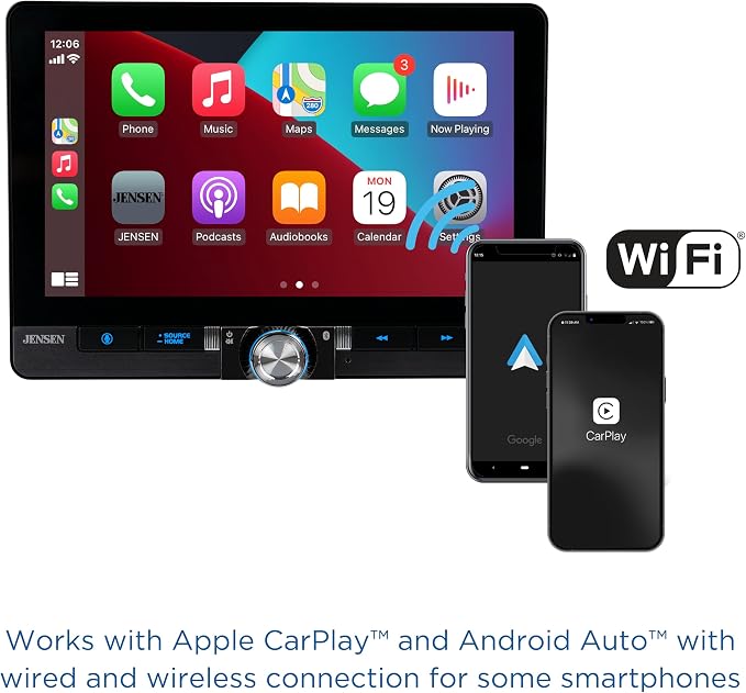 Jensen J1CA10FL-BUC 10.1-inch CarPlay Android Auto Car Stereo - Image 5