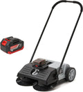 Battery Powered Artificial Grass & Hard Surface Sweeper, 6.5-Gal Bin, by DapperSupply