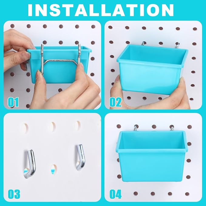 Yookeer 20 Pcs Pegboard Bins and Cups - Image 3
