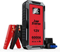 Car Battery Jump Starter with 6000A Peak Smart Clip LCD Display and 3 Modes by Fmooo