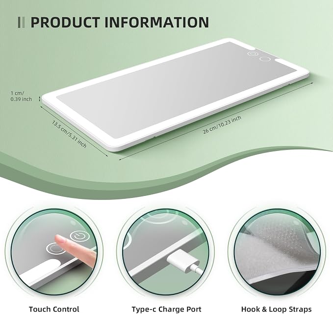 2 Pcs Car Sun Visor Vanity Mirror, Dimmable Rear View Visor Makeup Mirror - Image 2