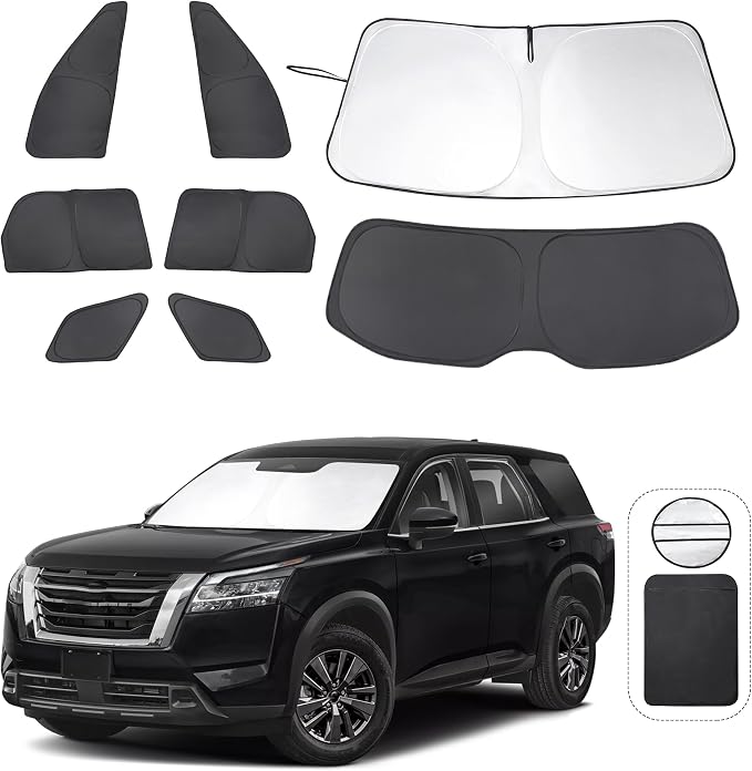 TINGLU Window Shades for Nissan Pathfinder 2022-2025 Accessories Car Side Full by TINGLU