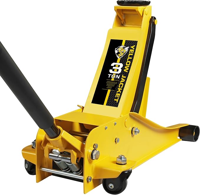 YELLOW JACKET 3 Ton Hydraulic Floor Jack Dual Pump by YELLOWJACKET