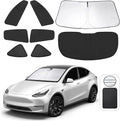 TINGLU Window Shades for Tesla Model Y 2020-2024 Accessories Car Side Full by TINGLU