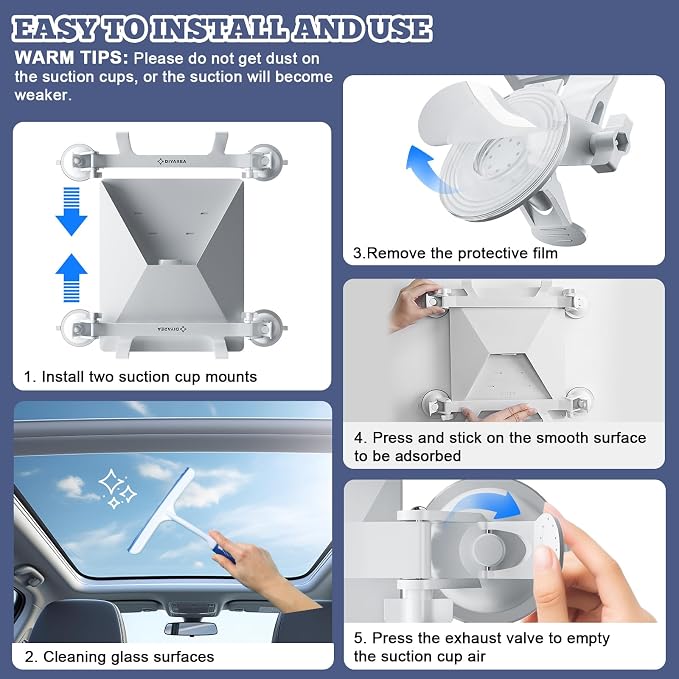 Starlink Mini Mount for Car, 360° Rotation Starlink Mini Suction Cup Mount for - Image 7