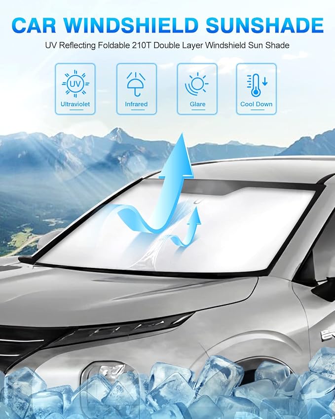KUST Windshield Sun Shade for Mitsubishi Outlander 2022-2024 2025 2026 Window - Image 2