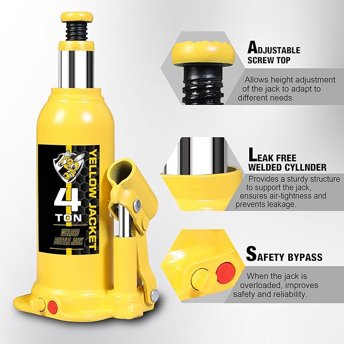 YELLOW JACKET 4 Ton Muti-Directional Welded Bottle Jack - Image 4