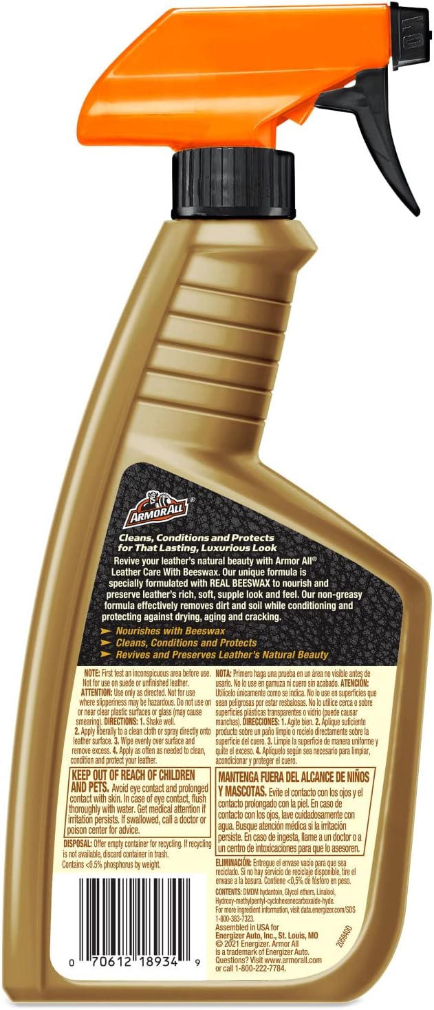 Armor All Car Leather Cleaner Spray, Beeswax Leather Care Spray - Image 7