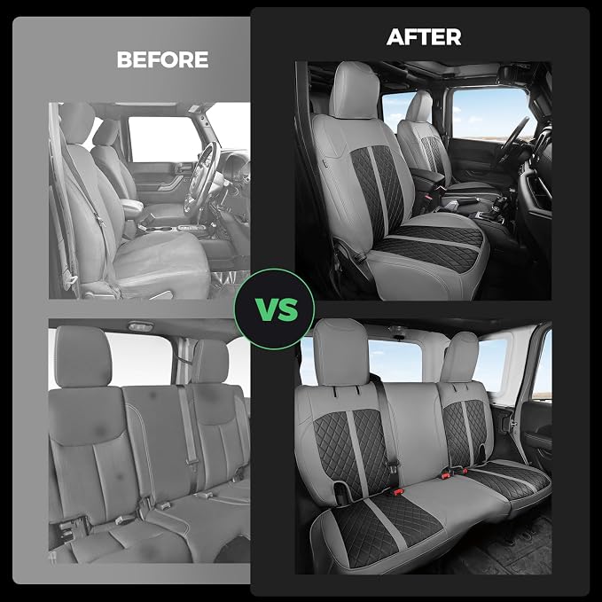 for Jeep Wrangler Seat Covers 4Door JK 2013 2014 2015 2016 2017, Custom Fit Car - Image 6