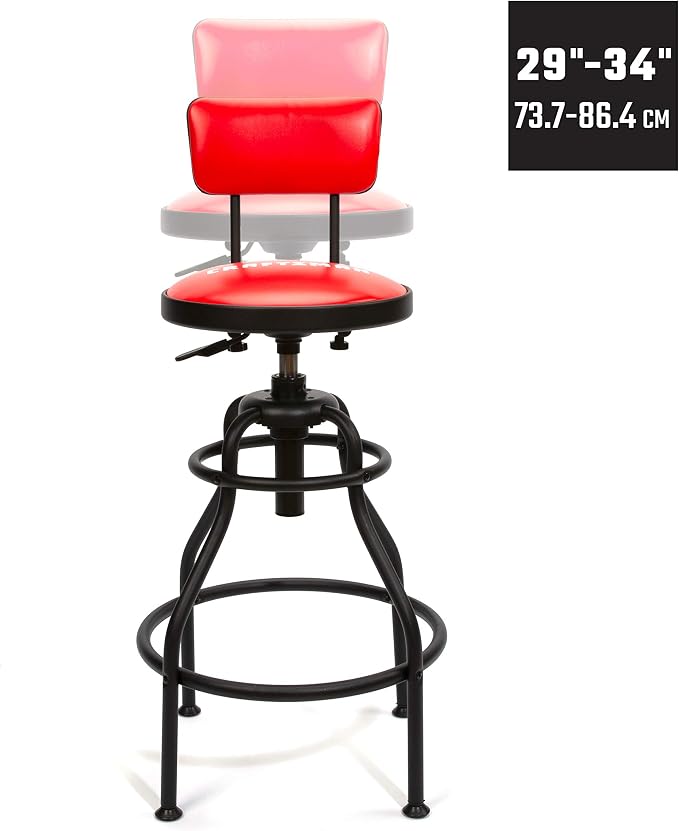Craftsman Adjustable Height Work Shop Stool, 29 to 34-inches Tall, - Image 6