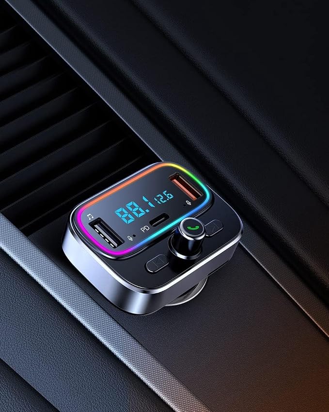 Bluetooth FM Transmitter for Car Wireless Radio Adapter Kit, Hands-Free Calling - Image 6