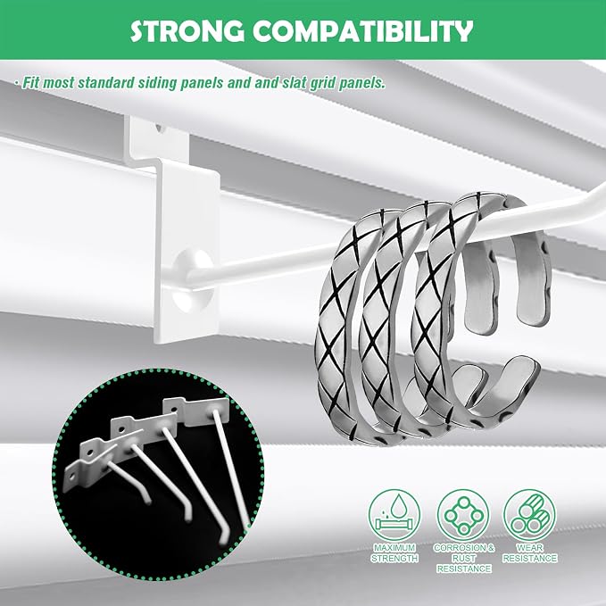 Yuahar Slatwall Hooks 20Pcs 4/6 Inch Slatwall Accessories Heavy Duty Slat Wall - Image 6