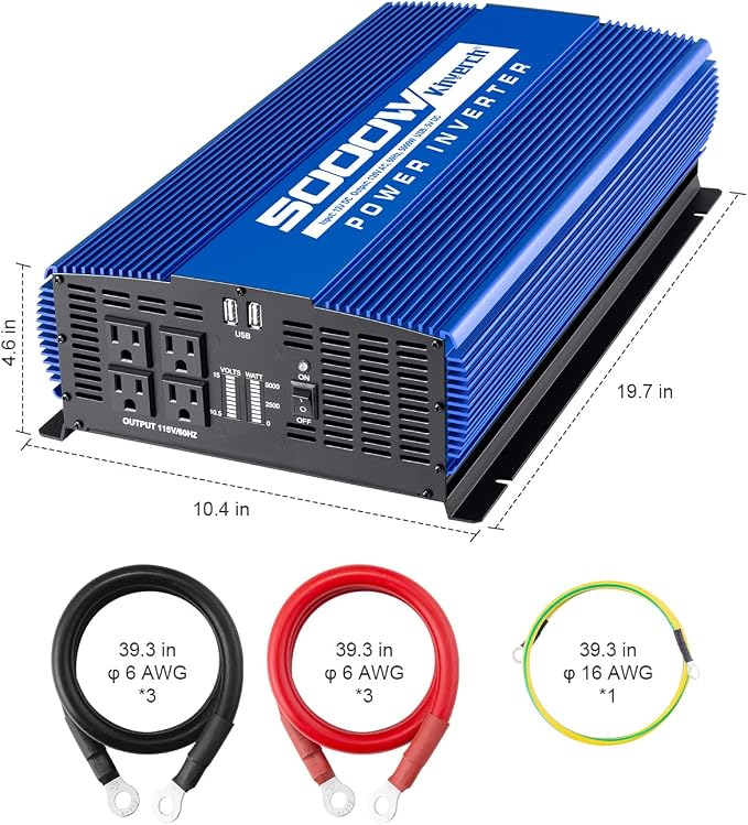 5000W Power Inverter 12V to 110V Car Inverter - Image 2