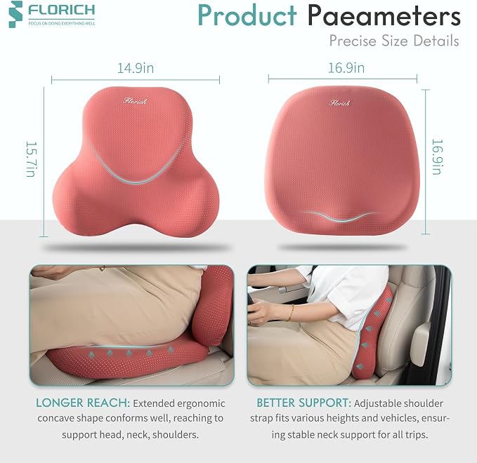 FLORICH Car Seat Cushion and Lumbar Support Pillow - Image 3
