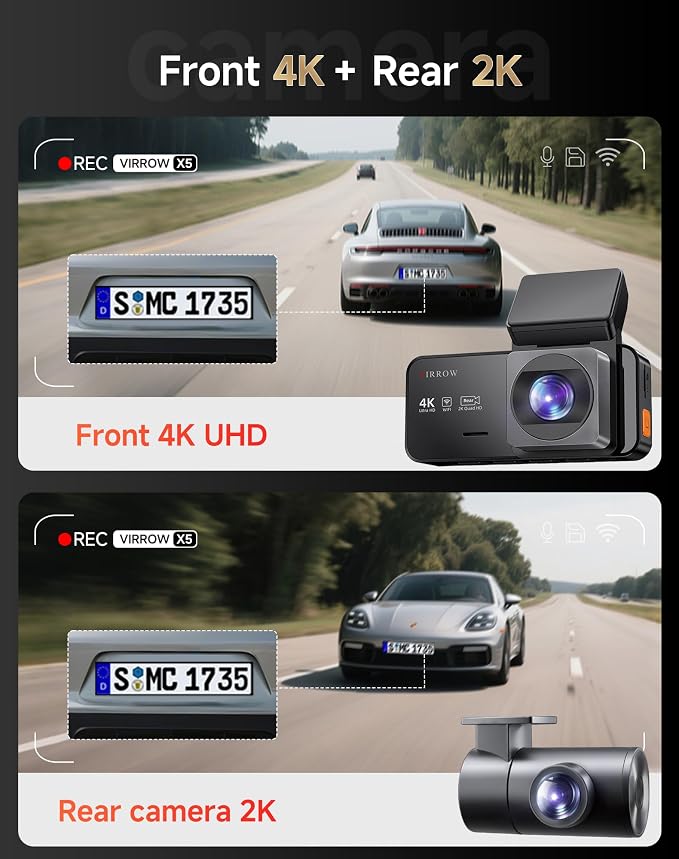 Dash Cam Front and Rear: 4K+2K Dash Camera - Image 3
