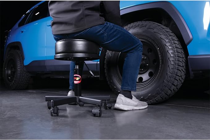 Performance Tool W85033 Extra-Thick Big Top Pneumatic Rolling Shop Stool - Image 7