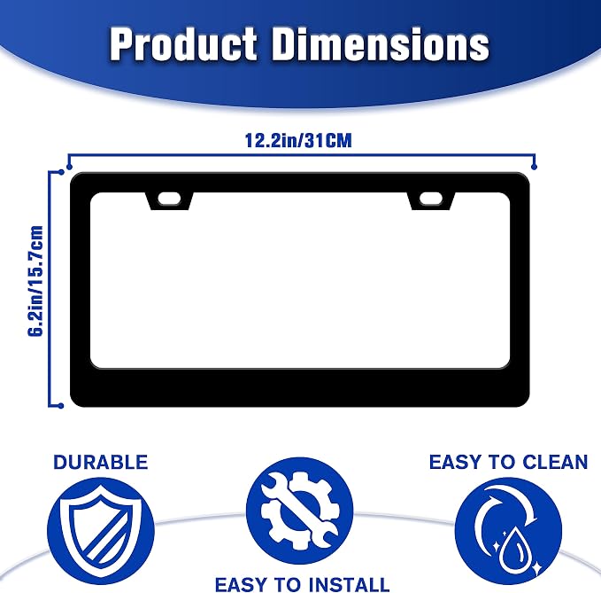 Cow Print Texture License Plate Frame Animal Skin Spots License Plate Holders - Image 3