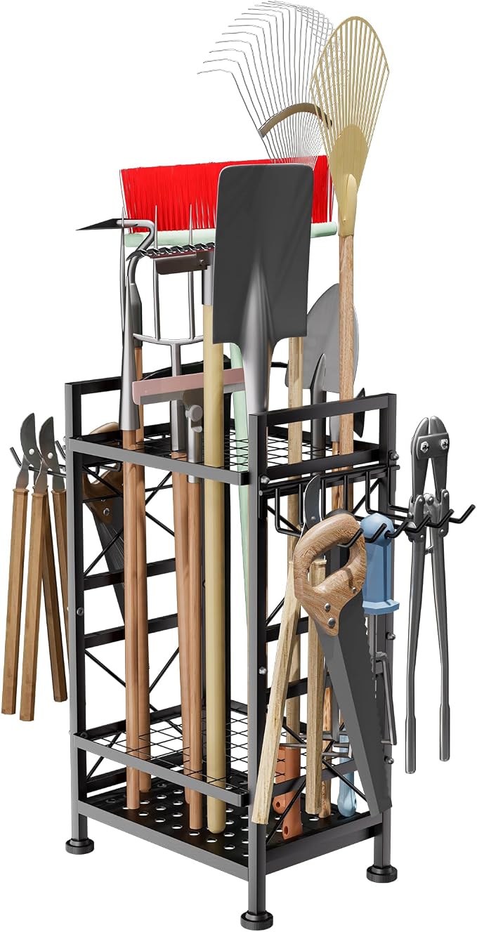 GIOTORENT 3 Tier Metal Garden Tool Organizer by GIOTORENT